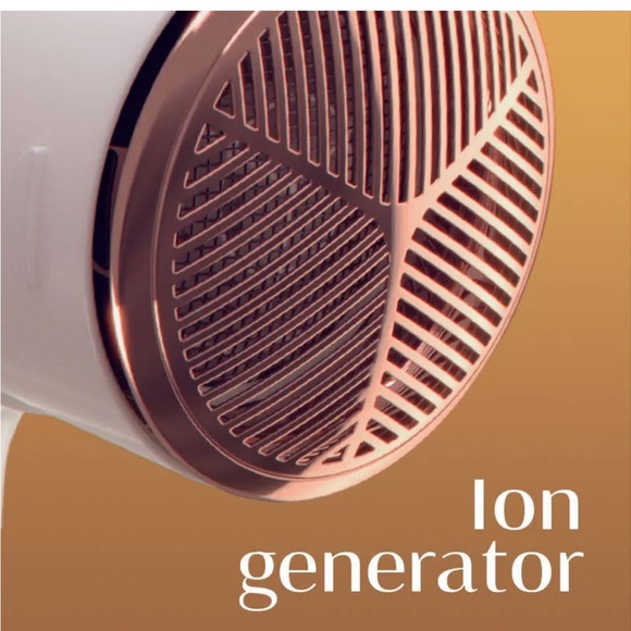 T3 CURA Luxe Hair Dryer White Rose Gold Digital Ionic Blow Dryer Fast Drying NIB - Picture 7 of 11
